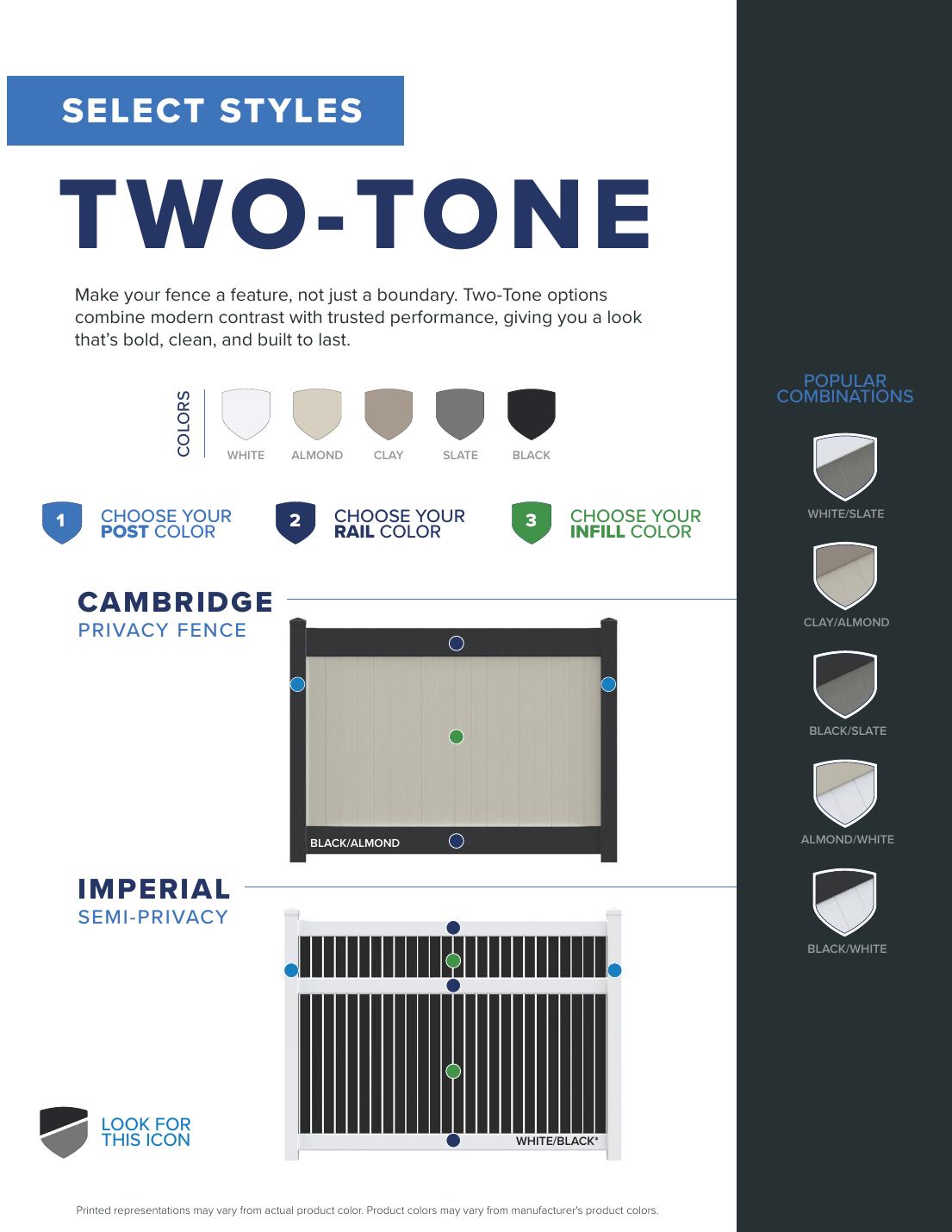 Two-Tone & Specialty Vinyl Fencing example